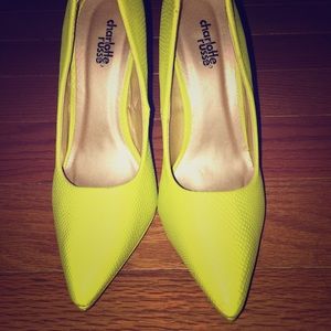 Lime green pumps